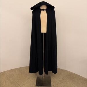 Elegant Black Hooded Cape